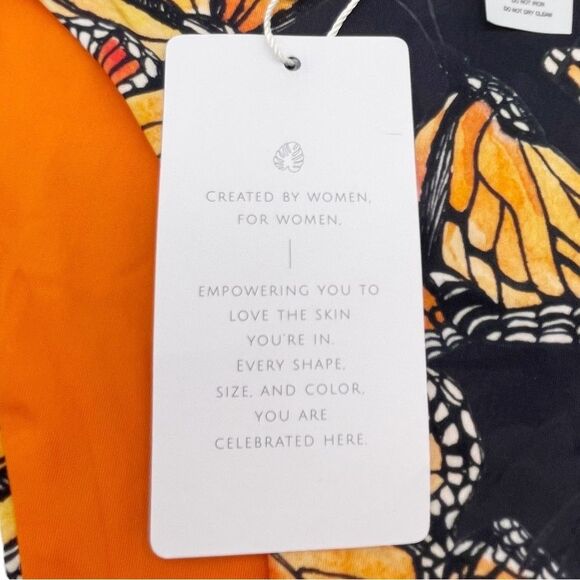 NWT Toluca Swim Cora Midi+ Bottom Monarch Black Orange Butterfly Size Small NEW - Picture 4 of 9